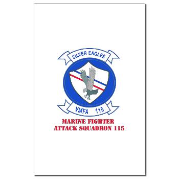 MAWFAS115 - M01 - 02 - Marine Fighter Attack Squadron 115 (VMFA-115) with Text - Mini Poster Print