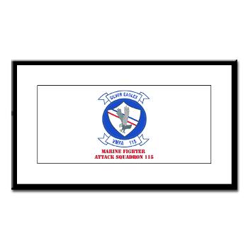MAWFAS115 - M01 - 02 - Marine Fighter Attack Squadron 115 (VMFA-115) with Text - Small Framed Print