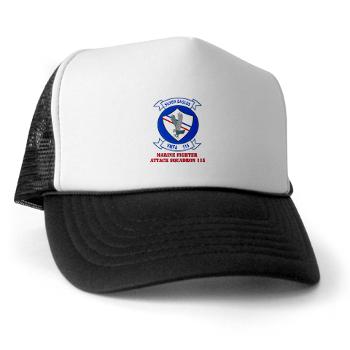 MAWFAS115 - A01 - 02 - Marine Fighter Attack Squadron 115 (VMFA-115) with Text - Trucker Hat