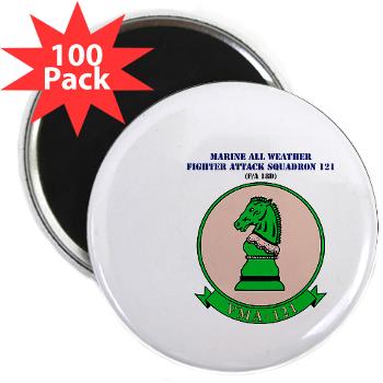 MAWFAS121 - M01 - 01 - Marine All Wx F/A Squadron 121 (FA/18D) with Text 2.25" Magnet (100 pack)