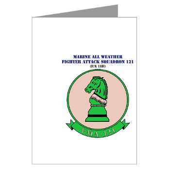 MAWFAS121 - M01 - 02 - Marine All Wx F/A Squadron 121 (FA/18D) with Text Greeting Cards (Pk of 10) - Click Image to Close
