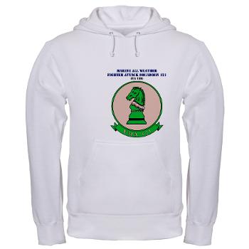 MAWFAS121 - A01 - 03 - Marine All Wx F/A Squadron 121 (FA/18D) with Text Hooded Sweatshirt