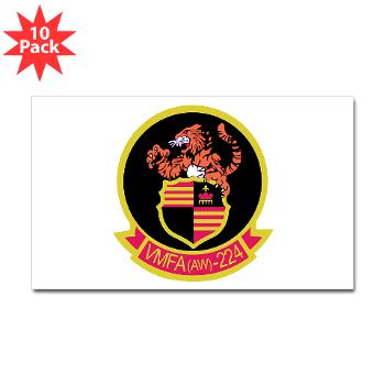 MAWFAS224 - M01 - 01 - Marine All Weather Fighter Attack Squadron 224 (VMFA(AW)-224) - Sticker (Rectangle 10 pk) - Click Image to Close