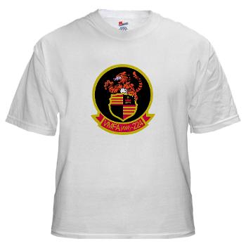 MAWFAS224 - A01 - 04 - Marine All Weather Fighter Attack Squadron 224 (VMFA(AW)-224) - White T-Shirt - Click Image to Close