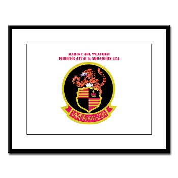 MAWFAS224 - M01 - 02 - Marine All Weather Fighter Attack Squadron 224 (VMFA(AW)-224) with Text - Large Framed Print - Click Image to Close