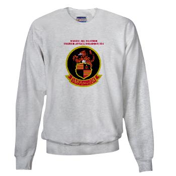 MAWFAS224 - A01 - 03 - Marine All Weather Fighter Attack Squadron 224 (VMFA(AW)-224) with Text - Sweatshirt - Click Image to Close
