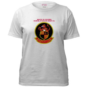 MAWFAS224 - A01 - 04 - Marine All Weather Fighter Attack Squadron 224 (VMFA(AW)-224) with Text - Women's T-Shirt
