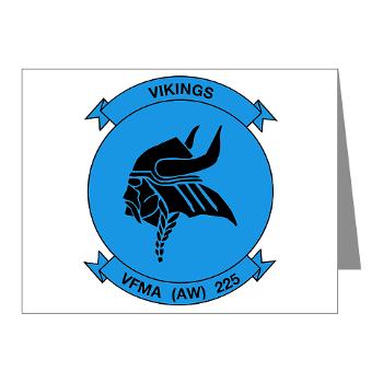 MAWFAS225 - A01 - 01 - USMC - Marine All Wx F/A Squadron 225 (FA/18D) - Note Cards (Pk of 20)