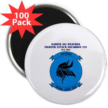 MAWFAS225 - A01 - 01 - USMC - Marine All Wx F/A Squadron 225 (FA/18D)with Text - 2.25" Magnet (100 pack)