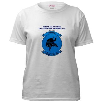 MAWFAS225 - A01 - 01 - USMC - Marine All Wx F/A Squadron 225 (FA/18D)with Text - Women's T-Shirt - Click Image to Close