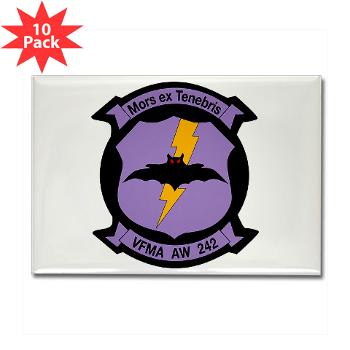 MAWFAS242 - M01 - 01 - Marine All- Weather Fighter Attack Squadron 242 Rectangle Magnet (10 pack) - Click Image to Close