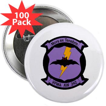 MAWFAS242 - M01 - 01 - Marine All- Weather Fighter Attack Squadron 242 2.25" Button (100 pack) - Click Image to Close