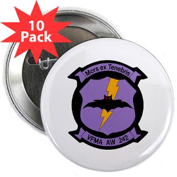 MAWFAS242 - M01 - 01 - Marine All- Weather Fighter Attack Squadron 242 2.25" Button (10 pack) - Click Image to Close