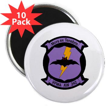 MAWFAS242 - M01 - 01 - Marine All- Weather Fighter Attack Squadron 242 2.25" Magnet (10 pack) - Click Image to Close