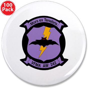 MAWFAS242 - M01 - 01 - Marine All- Weather Fighter Attack Squadron 242 3.5" Button (100 pack) - Click Image to Close