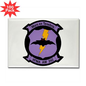 MAWFAS242 - M01 - 01 - Marine All- Weather Fighter Attack Squadron 242 Rectangle Magnet (100 pack) - Click Image to Close