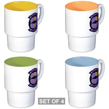 MAWFAS242 - M01 - 03 - Marine All- Weather Fighter Attack Squadron 242 Stackable Mug Set (4 mugs)
