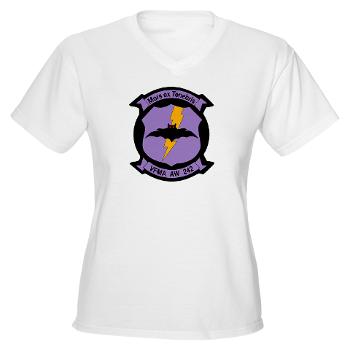 MAWFAS242 - A01 - 04 - Marine All- Weather Fighter Attack Squadron 242 Women's V-Neck T-Shirt - Click Image to Close