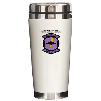MAWFAS242 - M01 - 03 - Marine All- Weather Fighter Attack Squadron 242 with Text Ceramic Travel Mug - Click Image to Close
