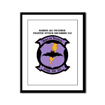 MAWFAS242 - M01 - 02 - Marine All- Weather Fighter Attack Squadron 242 with Text Framed Panel Print