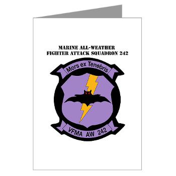 MAWFAS242 - M01 - 02 - Marine All- Weather Fighter Attack Squadron 242 with Text Greeting Cards (Pk of 10)