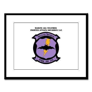 MAWFAS242 - M01 - 02 - Marine All- Weather Fighter Attack Squadron 242 with Text Large Framed Print