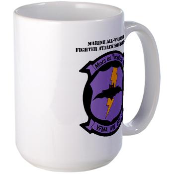 MAWFAS242 - M01 - 03 - Marine All- Weather Fighter Attack Squadron 242 with Text Large Mug