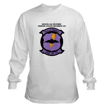 MAWFAS242 - A01 - 03 - Marine All- Weather Fighter Attack Squadron 242 with Text Long Sleeve T-Shirt - Click Image to Close