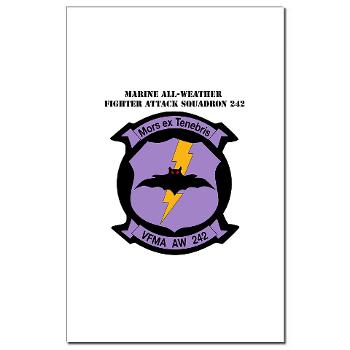 MAWFAS242 - M01 - 02 - Marine All- Weather Fighter Attack Squadron 242 with Text Mini Poster Print
