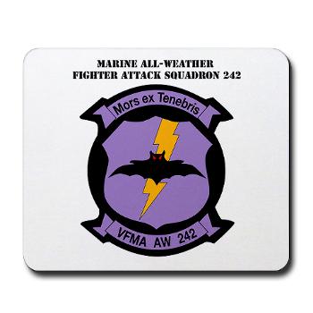 MAWFAS242 - M01 - 03 - Marine All- Weather Fighter Attack Squadron 242 with Text Mousepad - Click Image to Close