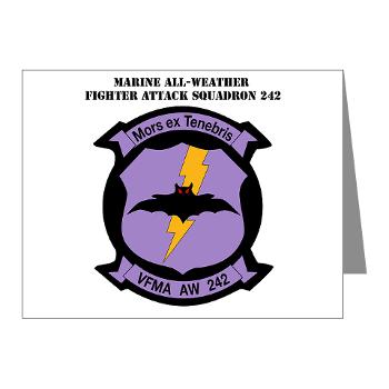 MAWFAS242 - M01 - 02 - Marine All- Weather Fighter Attack Squadron 242 with Text Note Cards (Pk of 20)