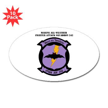 MAWFAS242 - M01 - 01 - Marine All- Weather Fighter Attack Squadron 242 with Text (Oval 10 pk)