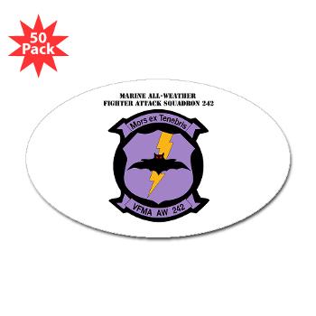 MAWFAS242 - M01 - 01 - Marine All- Weather Fighter Attack Squadron 242 with Text (Oval 50 pk)