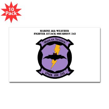 MAWFAS242 - M01 - 01 - Marine All- Weather Fighter Attack Squadron 242 with Text (Rectangle 10 pk) - Click Image to Close