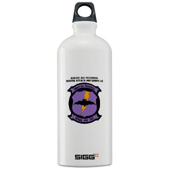 MAWFAS242 - M01 - 03 - Marine All- Weather Fighter Attack Squadron 242 with Text Sigg Water Bottle 1.0L