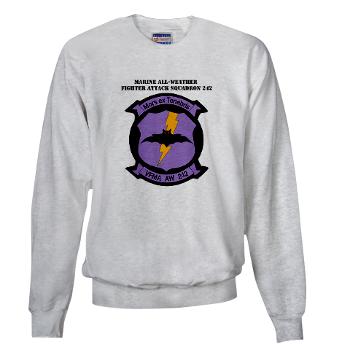 MAWFAS242 - A01 - 03 - Marine All- Weather Fighter Attack Squadron 242 with Text Sweatshirt - Click Image to Close