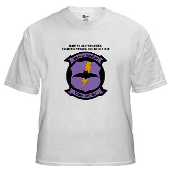 MAWFAS242 - A01 - 04 - Marine All- Weather Fighter Attack Squadron 242 with Text White T-Shirt - Click Image to Close