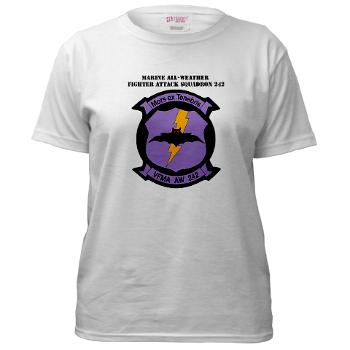 MAWFAS242 - A01 - 04 - Marine All- Weather Fighter Attack Squadron 242 with Text Women's T-Shirt