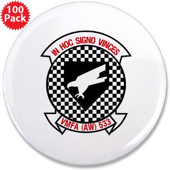 MAWFAS553 - M01 - 01 - Marine All Weather Fighter Attack Squadron 553 (VMFA(AW)-553) - 3.5" Button (100 pack)