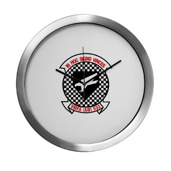MAWFAS553 - M01 - 03 - Marine All Weather Fighter Attack Squadron 553 (VMFA(AW)-553) - Modern Wall Clock