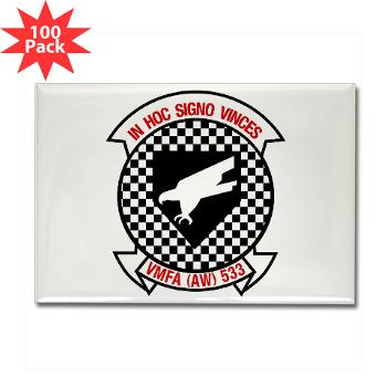 MAWFAS553 - M01 - 01 - Marine All Weather Fighter Attack Squadron 553 (VMFA(AW)-553) - Rectangle Magnet (100 pack)