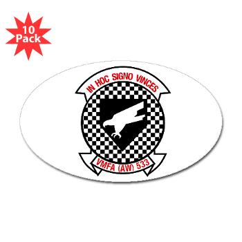 MAWFAS553 - M01 - 01 - Marine All Weather Fighter Attack Squadron 553 (VMFA(AW)-553) - Sticker (Oval 10 pk) - Click Image to Close