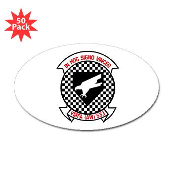 MAWFAS553 - M01 - 01 - Marine All Weather Fighter Attack Squadron 553 (VMFA(AW)-553) - Sticker (Oval 50pk) - Click Image to Close