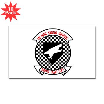 MAWFAS553 - M01 - 01 - Marine All Weather Fighter Attack Squadron 553 (VMFA(AW)-553) - Sticker (Rectangle 10 pk) - Click Image to Close