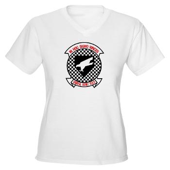 MAWFAS553 - A01 - 04 - Marine All Weather Fighter Attack Squadron 553 (VMFA(AW)-553) - Women's V -Neck T-Shirt