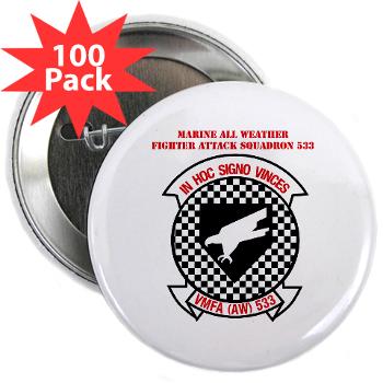MAWFAS553 - M01 - 01 - Marine All Weather Fighter Attack Squadron 553 (VMFA(AW)-553) with Text - 2.25" Button (100 pack)