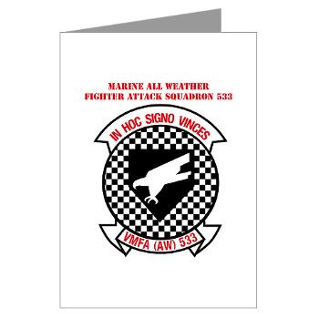 MAWFAS553 - M01 - 02 - Marine All Weather Fighter Attack Squadron 553 (VMFA(AW)-553) with Text - Greeting Cards (Pk of 20)