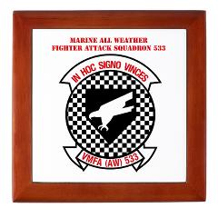 MAWFAS553 - M01 - 03 - Marine All Weather Fighter Attack Squadron 553 (VMFA(AW)-553) with Text - Keepsake Box