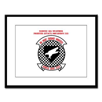 MAWFAS553 - M01 - 02 - Marine All Weather Fighter Attack Squadron 553 (VMFA(AW)-553) with Text - Small Framed Print