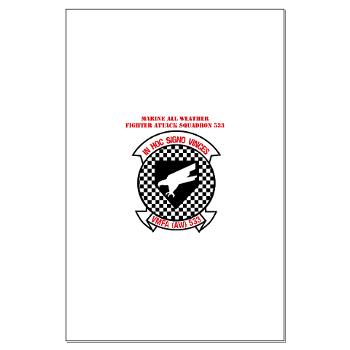 MAWFAS553 - M01 - 02 - Marine All Weather Fighter Attack Squadron 553 (VMFA(AW)-553) with Text - Large Poster